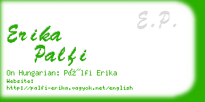 erika palfi business card